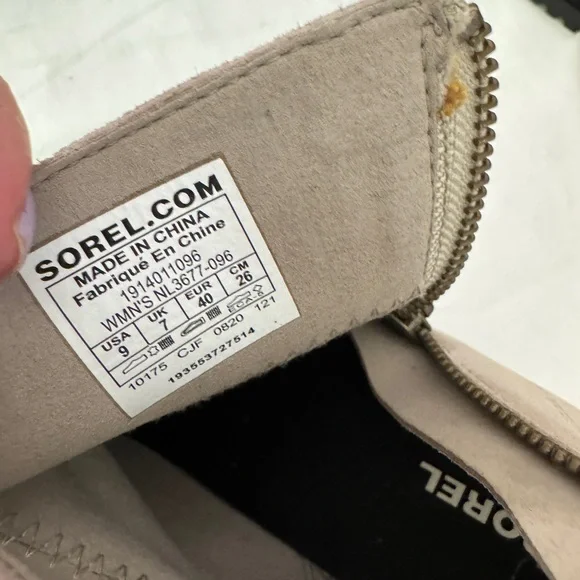 Sorel Cream Wedge Ankle Boots NWOT Sz 9 - Picture 9 of 10